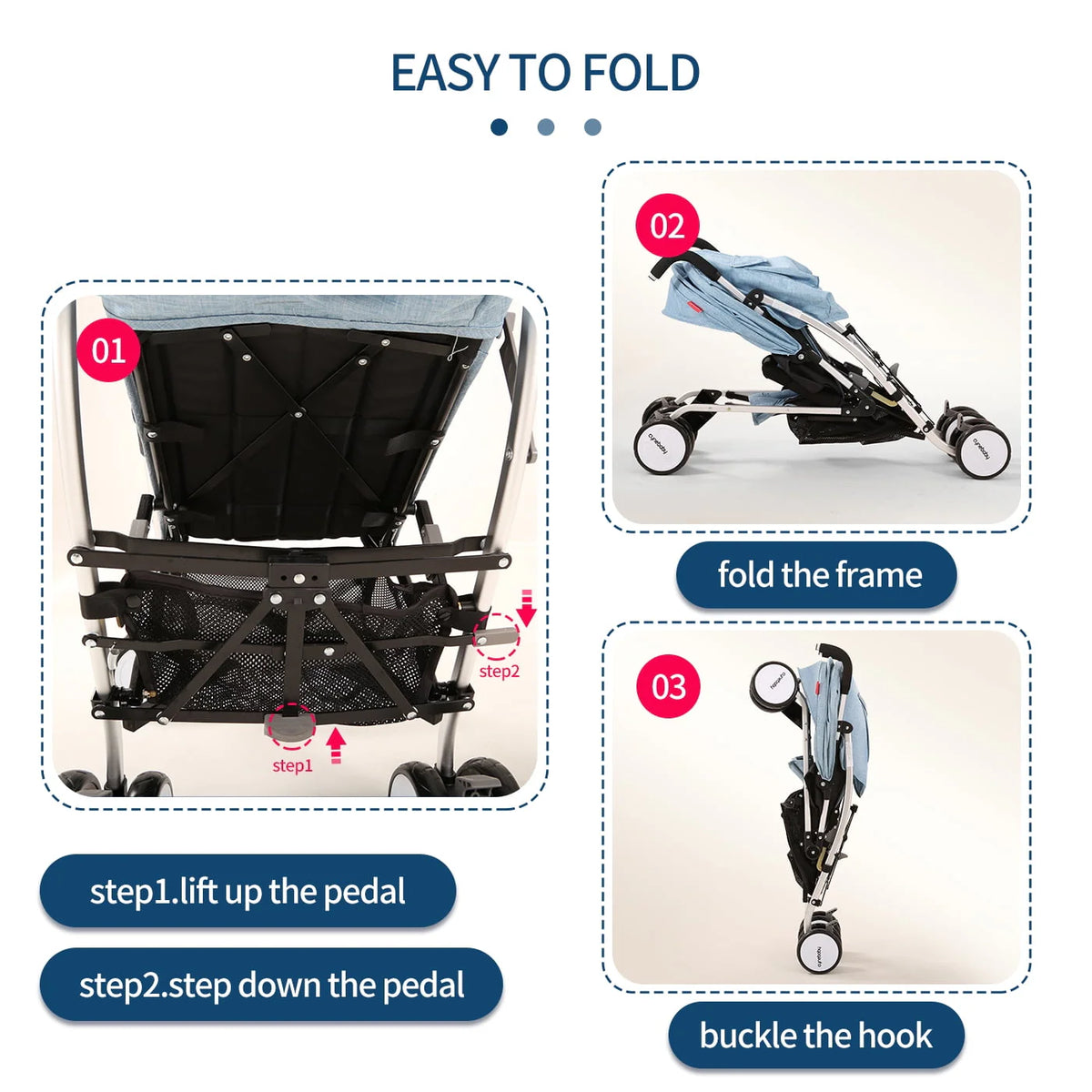 Lightweight Compact Folding Umbrella Stroller I810941