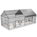Chicken Coop with Cover Metal Portable D925798