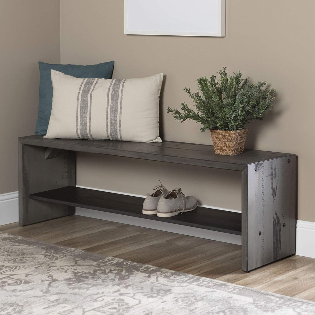 60 Inch 2 Tier Solid Wood TV Stand C7906