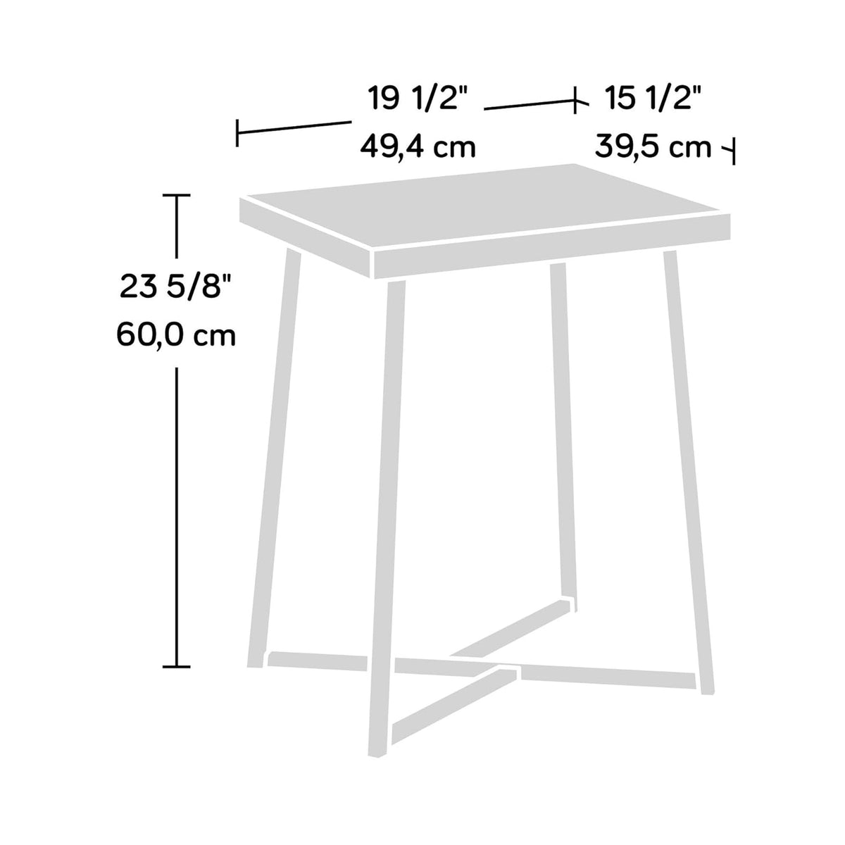 Side Table Grand Walnut Finish Pack of 2 J8067
