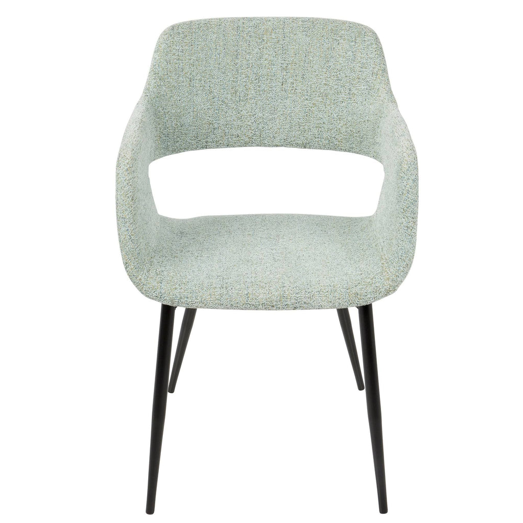 Mid-Century Modern Chair Set of 2 Green L1779