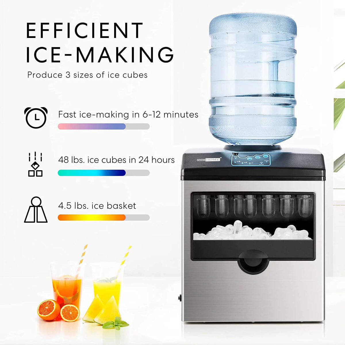 Electric 2 in 1 Countertop Ice Maker with Water Dispenser R54985