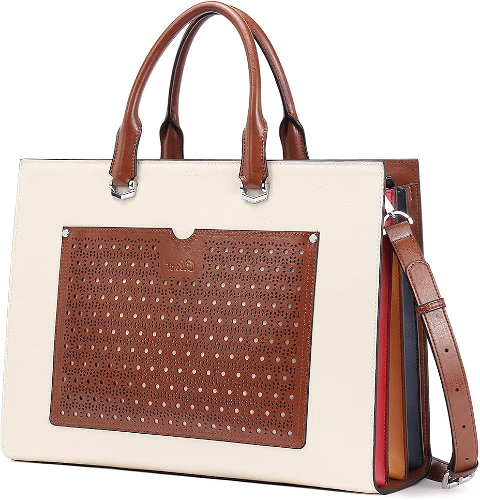 Leather 15.6 Inch Laptop Shoulder Bag X7242