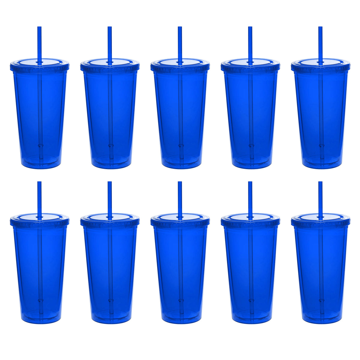 20 oz Set of 10 BPA Free Acrylic Tumblers C280193