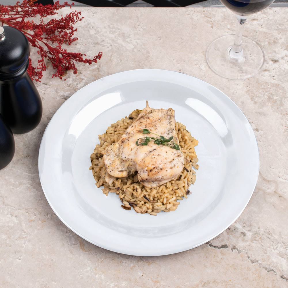 White Melamine Dinner Plate T291439