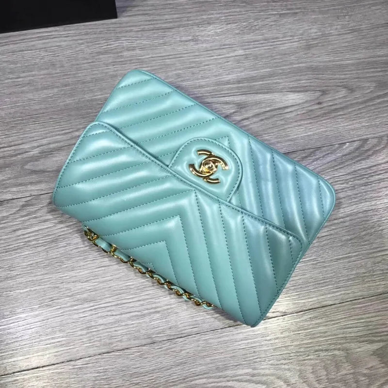 Lambskin Chevron Flap Bag C4322