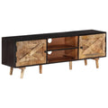 Rough Mango Wood and Solid Acacia Wood TV Cabinet with Storage Shelf L923430