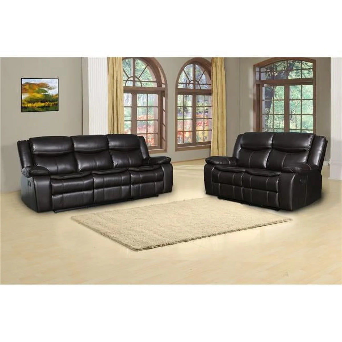 Brown Sofa Loveseat K73540