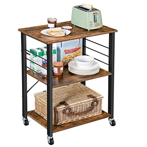 Kitchen Cart with 3 Shelves and 6 Hooks U4876