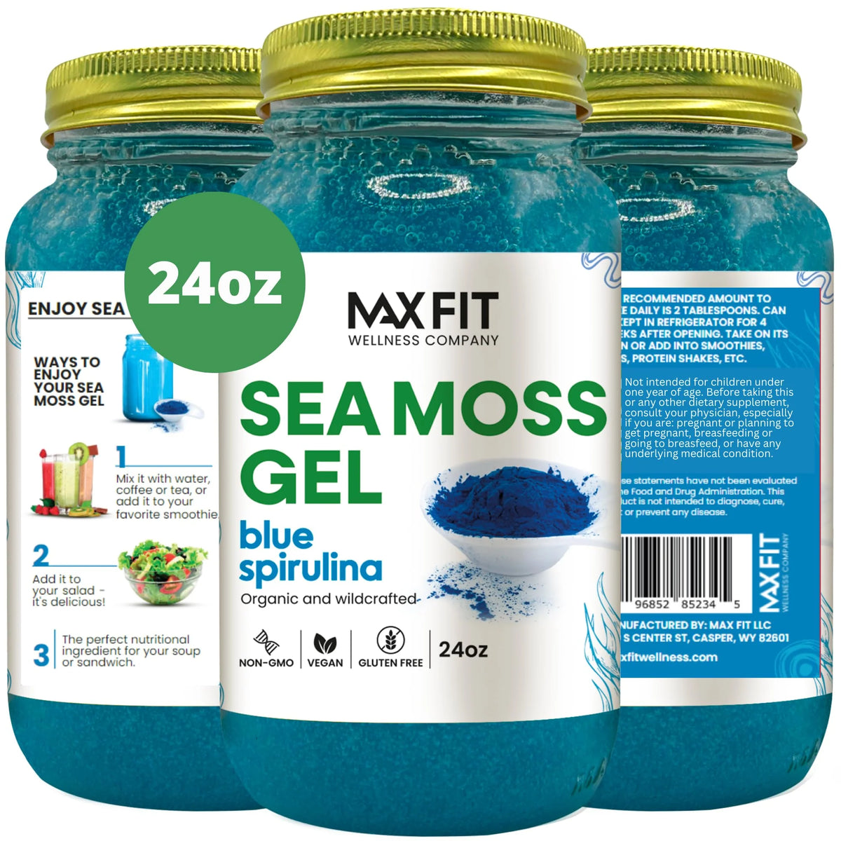 Organic Raw Sea Moss Gel 24oz B62781
