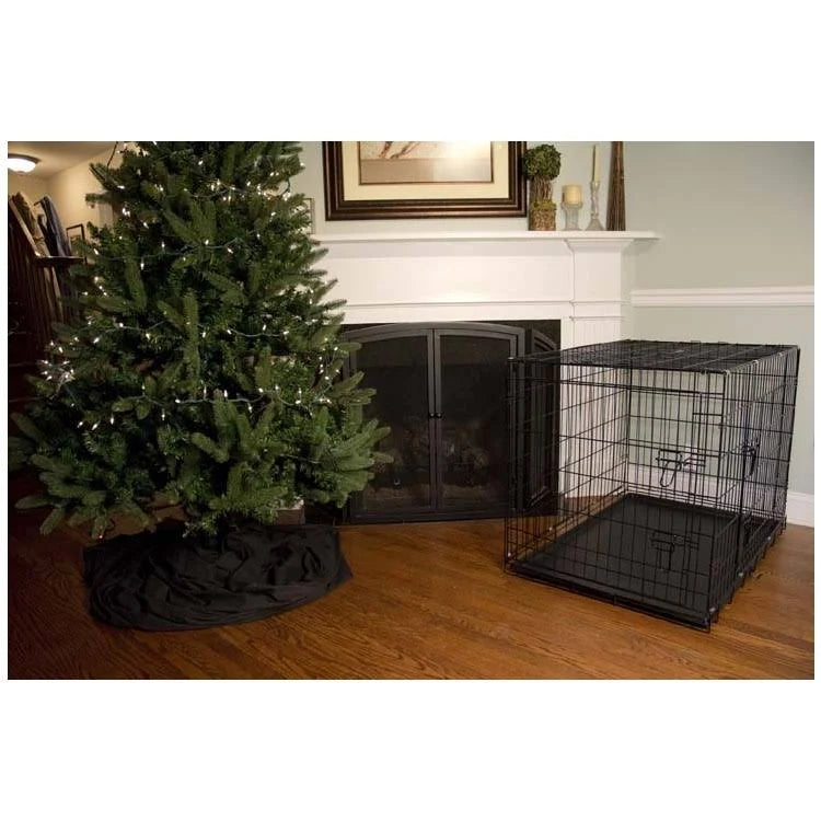 Foldable Double Door Pet Crate with Divider W64196