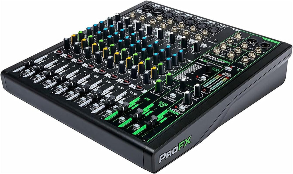 12-Channel Mixer with Headphone Amp, 4 XLR Cables, and 2 Breakout Cables G8943