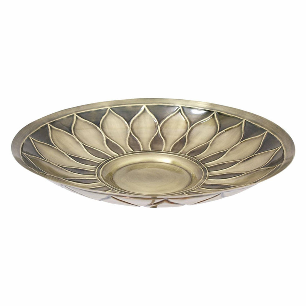 Brass Birdbath with Stake K98513