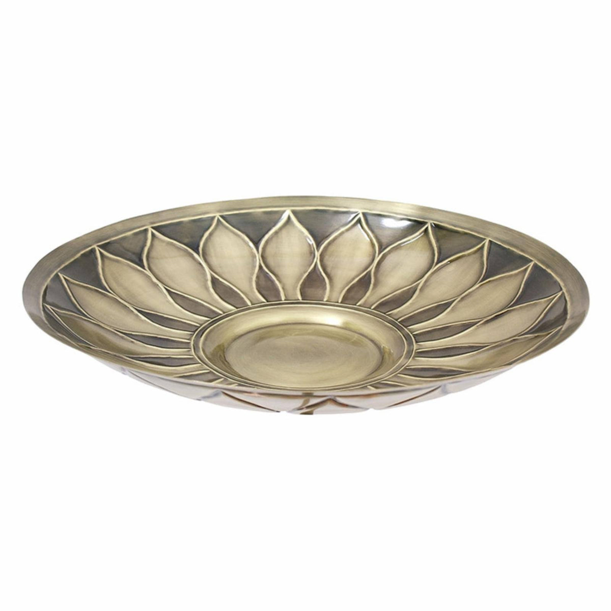 Brass Birdbath with Stake K98513