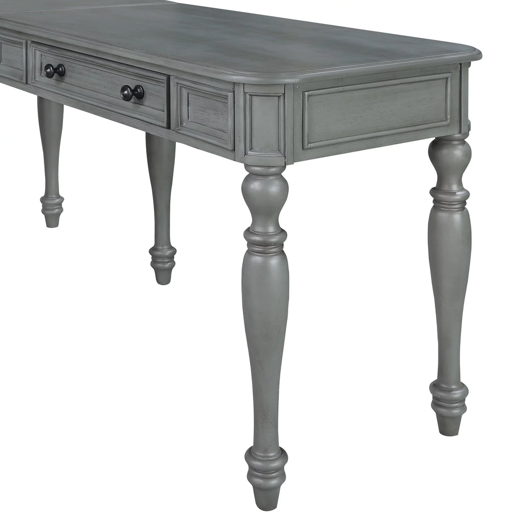 L-Shape Engineered Wood Desk with Power J9742