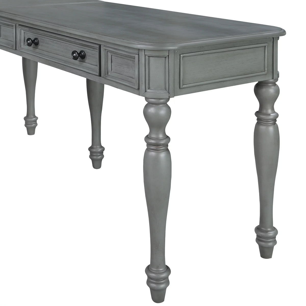L-Shape Engineered Wood Desk with Power J9742