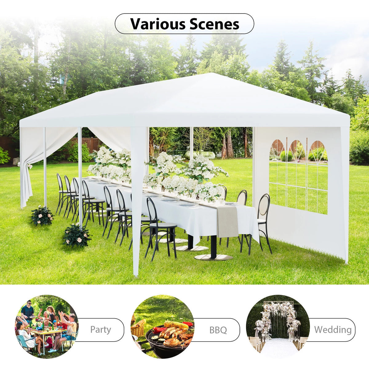 10'x30' White Outdoor Canopy Tent A9017