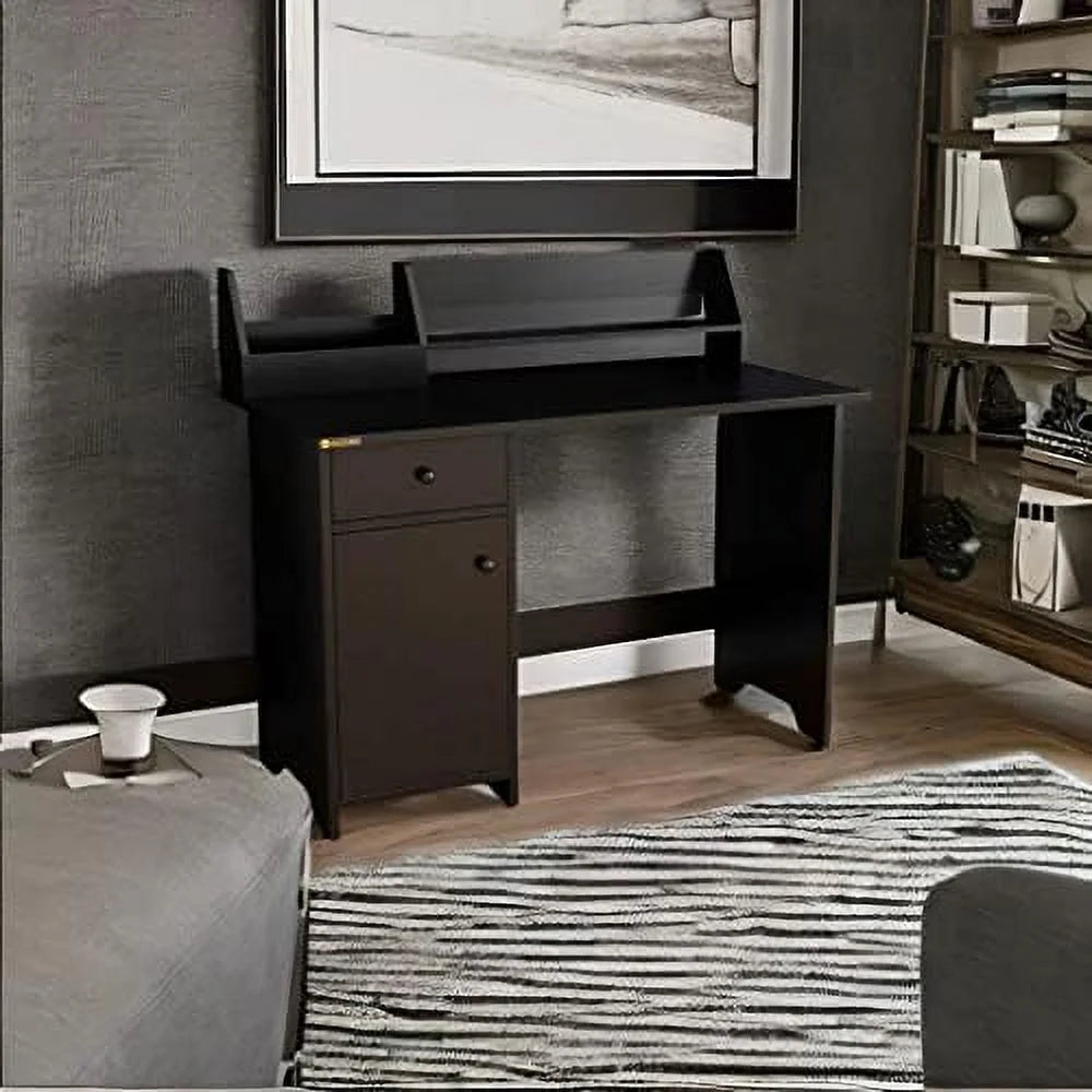 Computer Desk with Hutch and Drawers Wood Office Desk with Shelf W409110