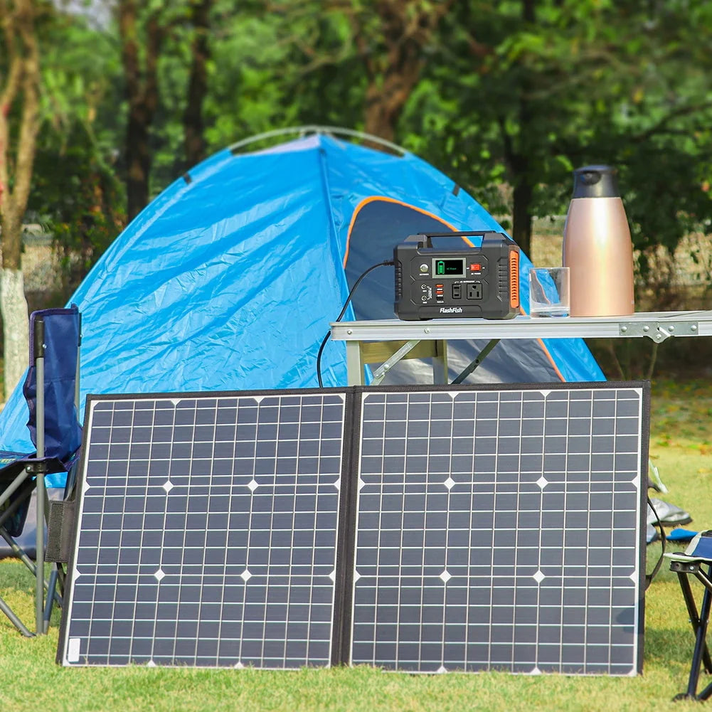 200W Portable Power Station with 50W Solar Panel J40709