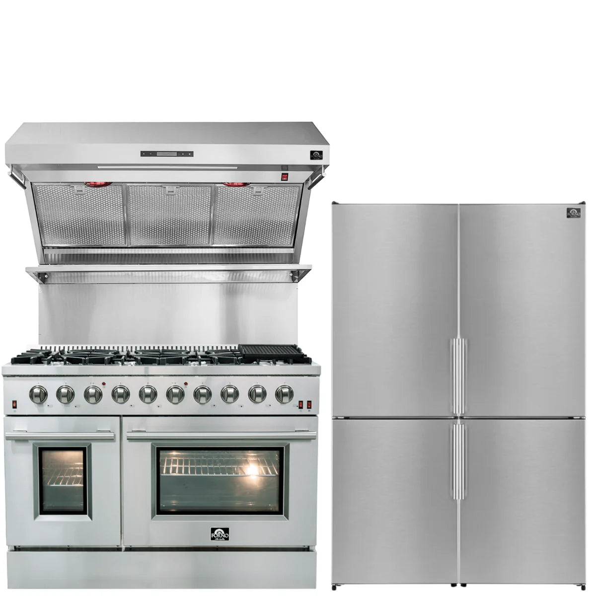 48 Gas Range, Range Hood, Refrigerator Appliance Package Z3725