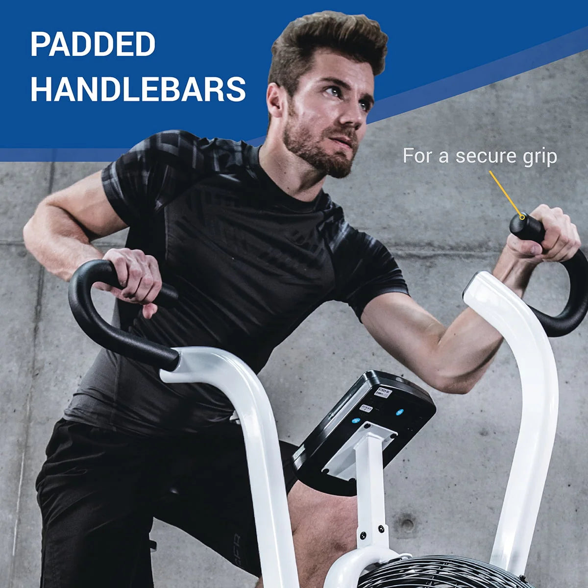 Air Resistance Fan Upright Bike with LCD Display U2660