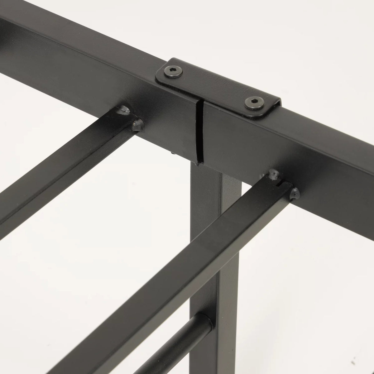 Twin Bed Frame with Black Metal Base and Rustic Barnwood Headboard and Footboard Q74241