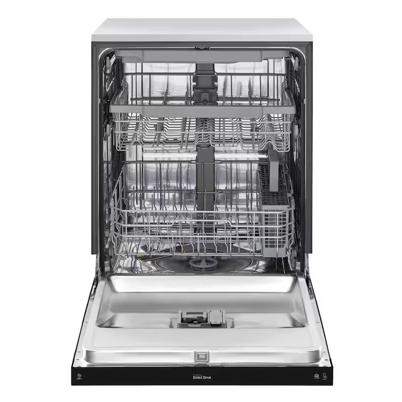 Black Front Control Dishwasher with 3rd Rack D878438