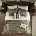 Queen 16 Piece Jacquard Comforter Set B25309