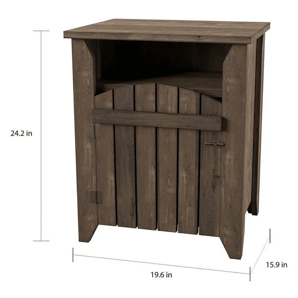 Oak Wood Storage Coffee Table and End Table Set O307