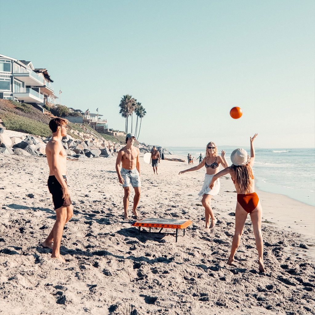 Portable Boardball Set with Board, Volleyball, & Hand Pump D885371