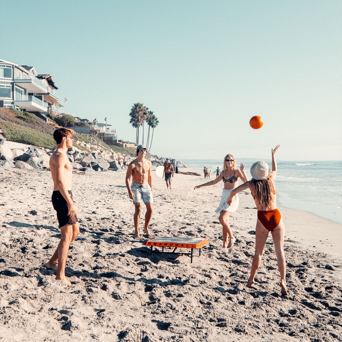 Portable Boardball Set with Board, Volleyball, & Hand Pump D885371