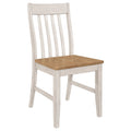 Set of 2 Natural and Rustic Off White Side Chair Q693