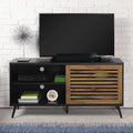 Black Mid Century Modern TV Stand J395