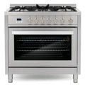 36 3.8 cu. ft. Single Oven Gas Range with 5 Burner Cooktop Stainless Steel U40410