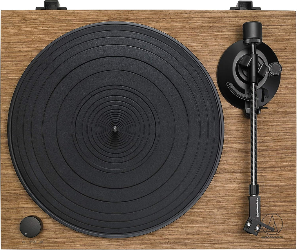Fully Manual Belt-Drive Turntable, 2 Speeds, Carbon-Fiber Tonearm Walnut Z259