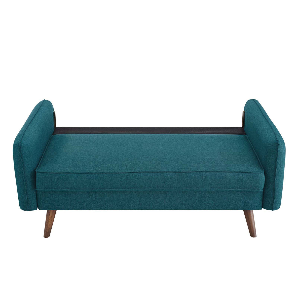 Teal Upholstered Fabric Loveseat K3528