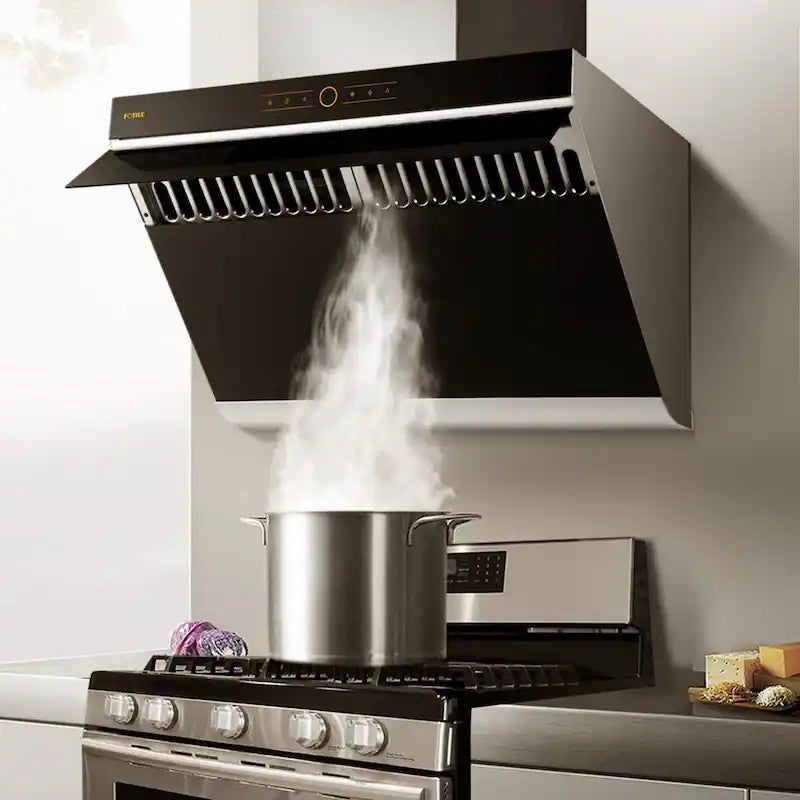 30 in. 850 CFM Under Cabinet or Wall Mount Range Hood with Touchscreen in Black T997