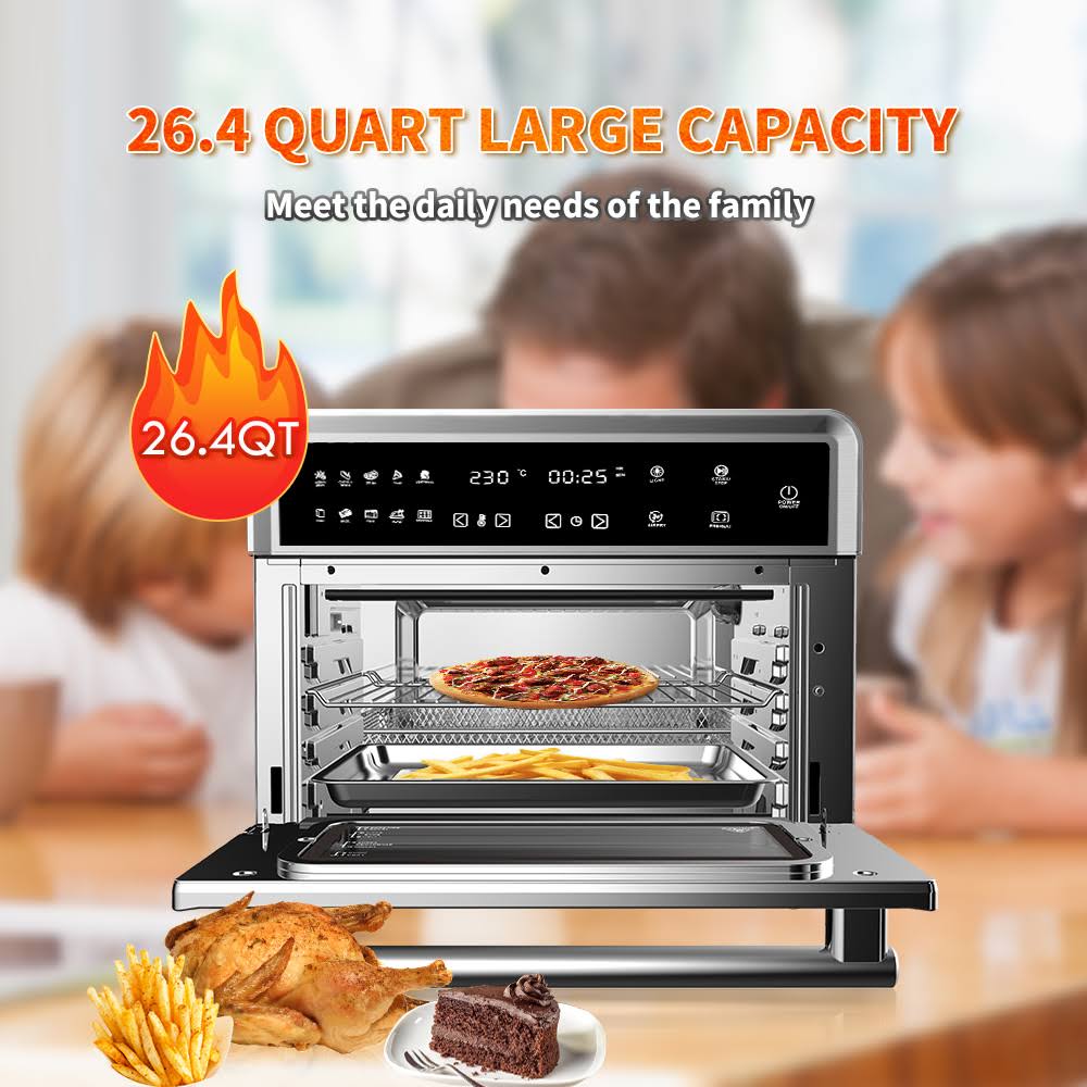 1800 W Stainless Steel 26.4 qt Electric Air Fryer Oven A3523