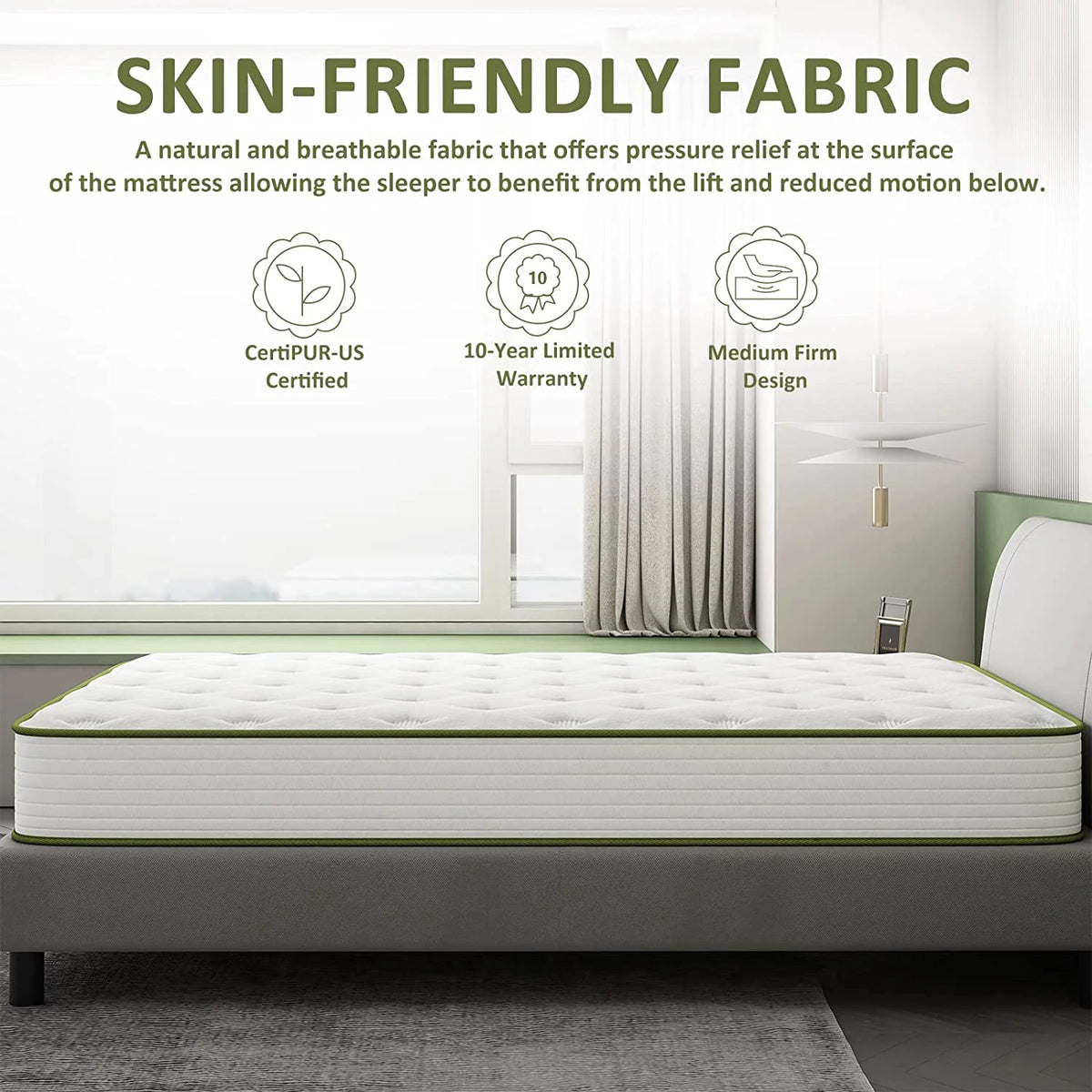12 Hybrid King Memory Foam Mattress with Wrapped Innersprings Q3343
