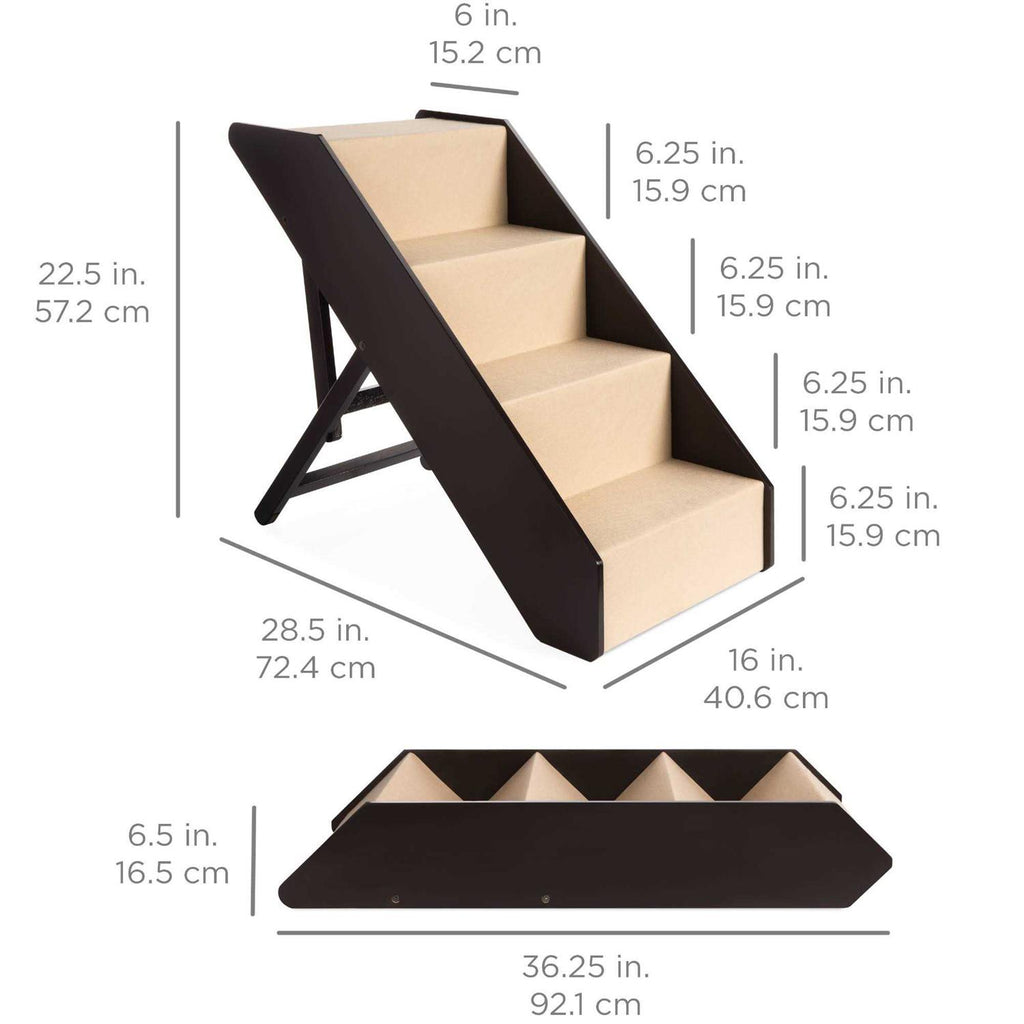 Foldable Adjustable Wooden Pet Stairs S437