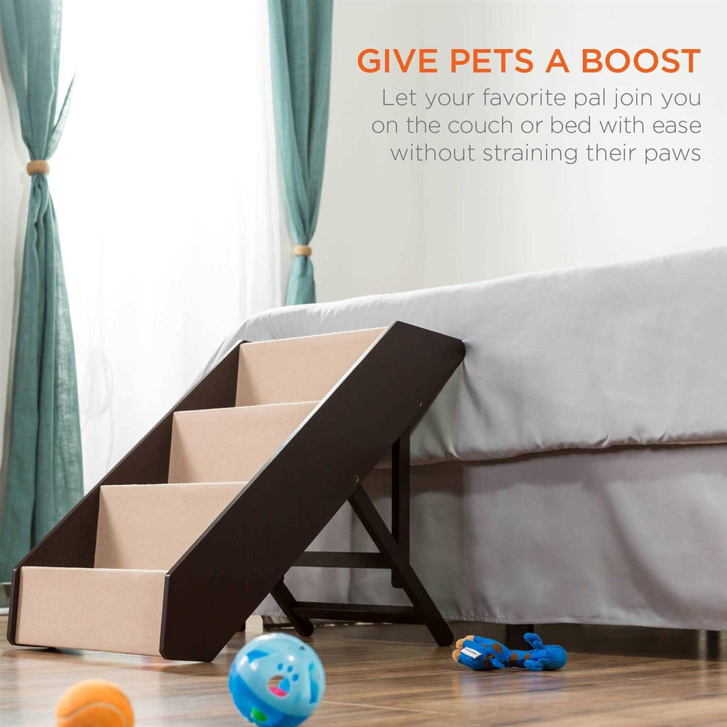 Foldable Adjustable Wooden Pet Stairs S437