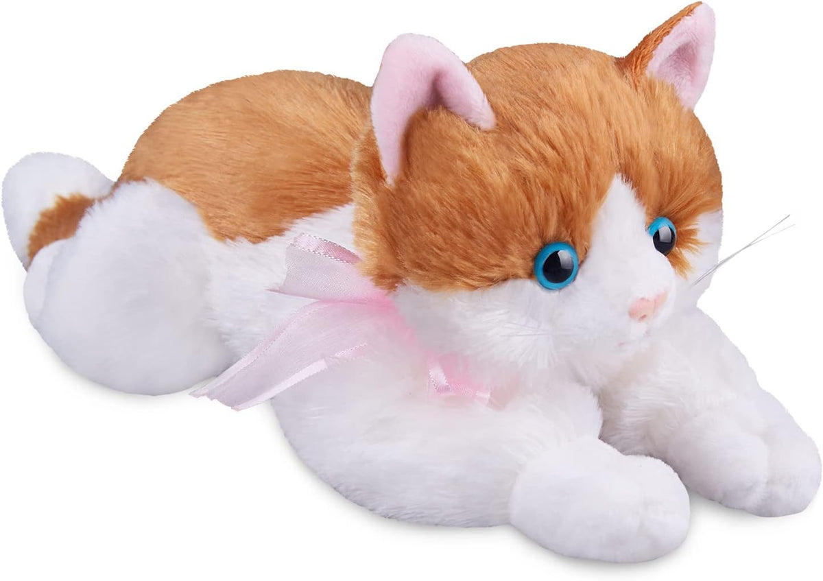 White 3 Pcs Mini Plush Cat Toy Set C9947