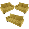Velvet Living Room Sofa and 2-Loveseat 3 Piece Set T335