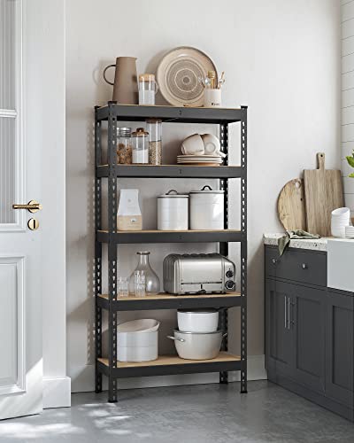 5-Tier Storage Shelves Set of 2 Black Y521
