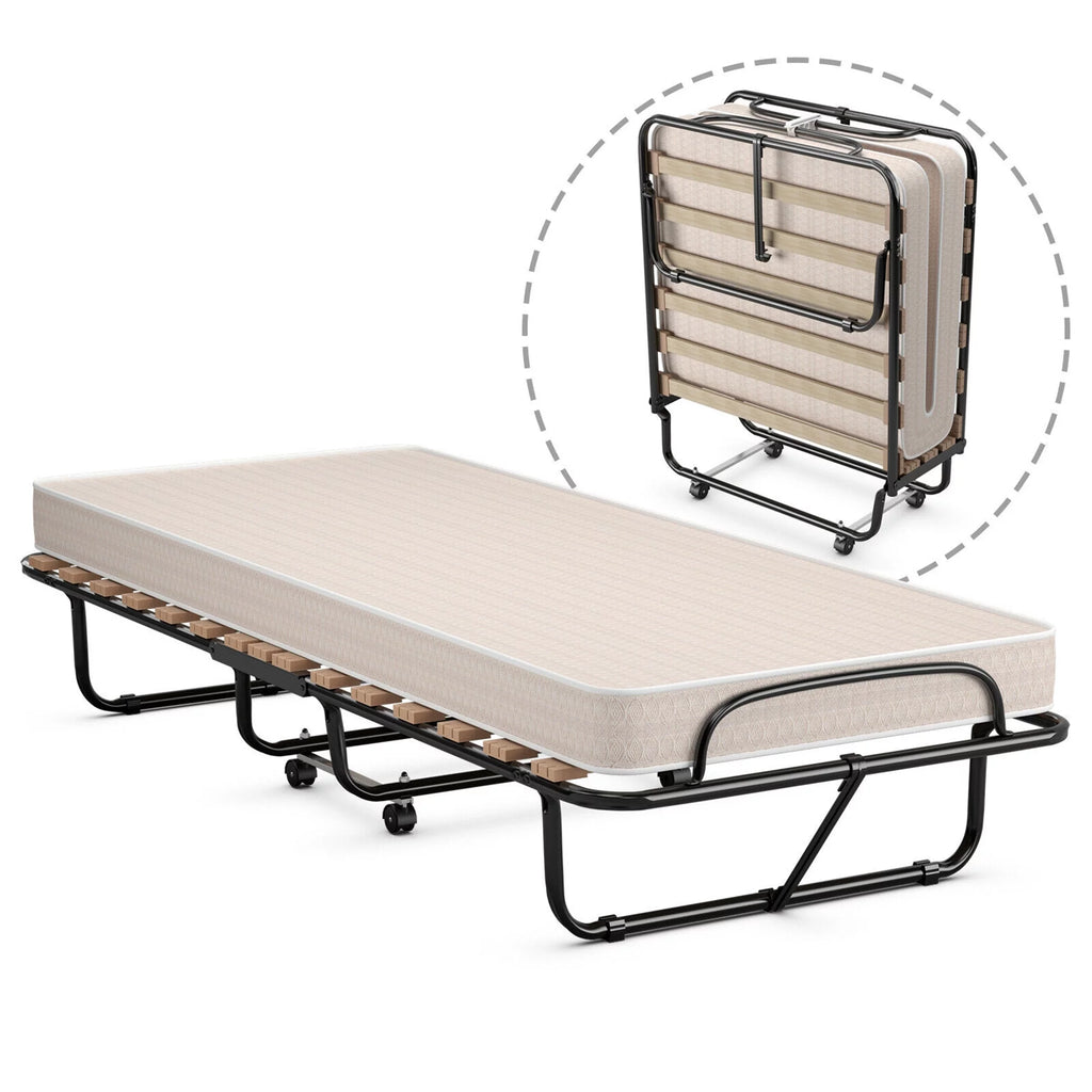 Folding Bed with Memory Foam Mattress G1408