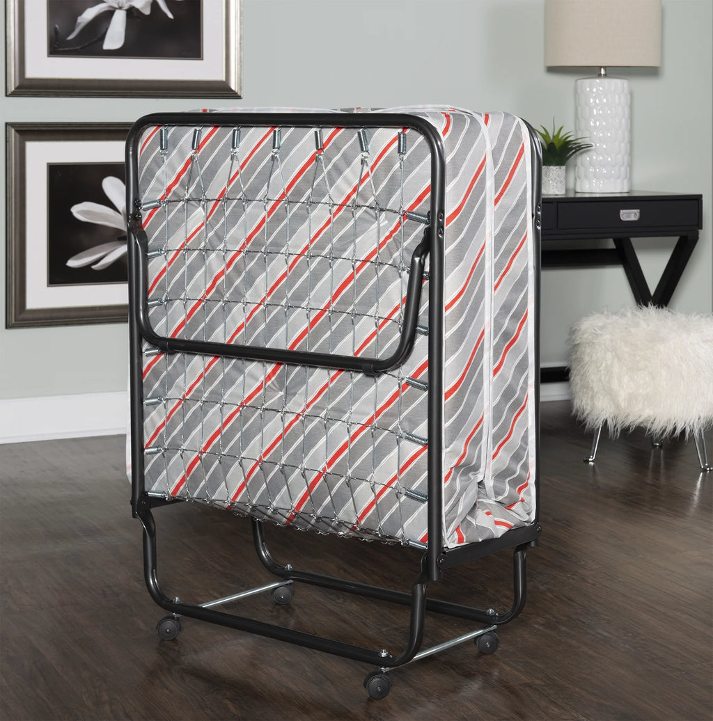 Folding Rollaway Guest Bed with Innerspring Mattress J4301