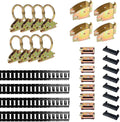 E Track Tie-Down Kit 32 Pieces Black E Track Rails O746
