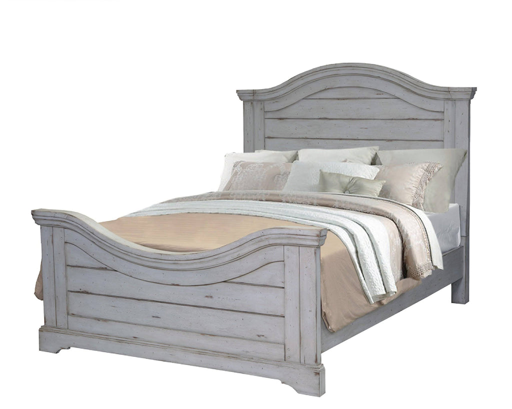 Antique Gray Queen Panel Bed N2738