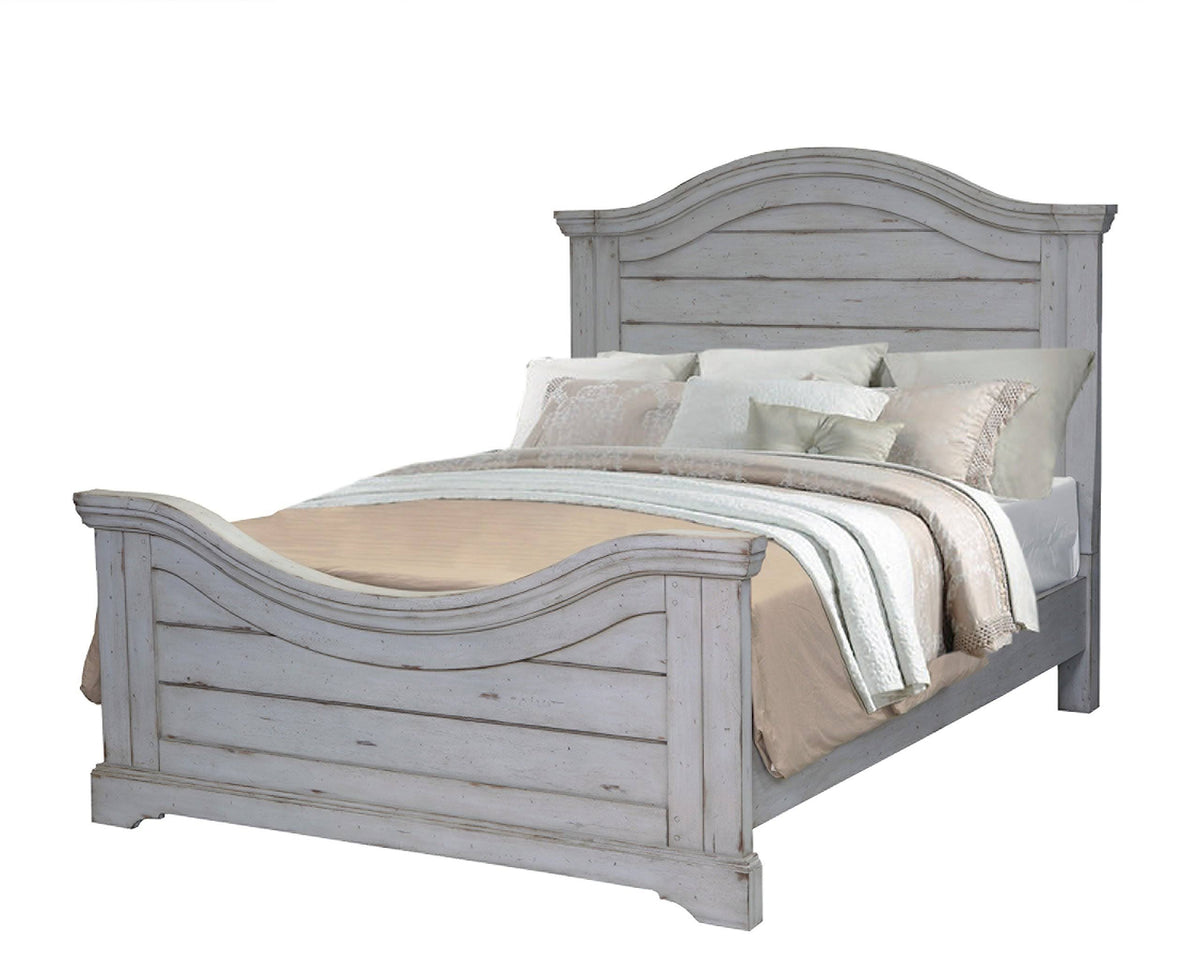 Antique Gray Queen Panel Bed N2738