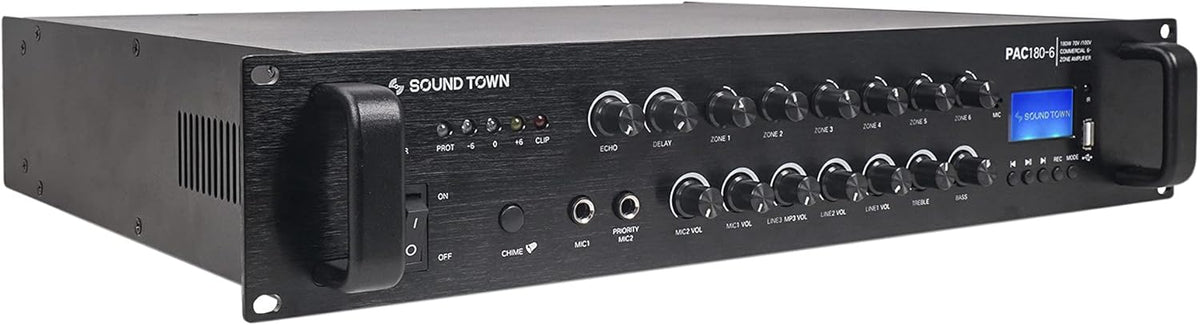 360W 6-Zone 70V/100V Commercial Power Amplifier with Bluetooth K907